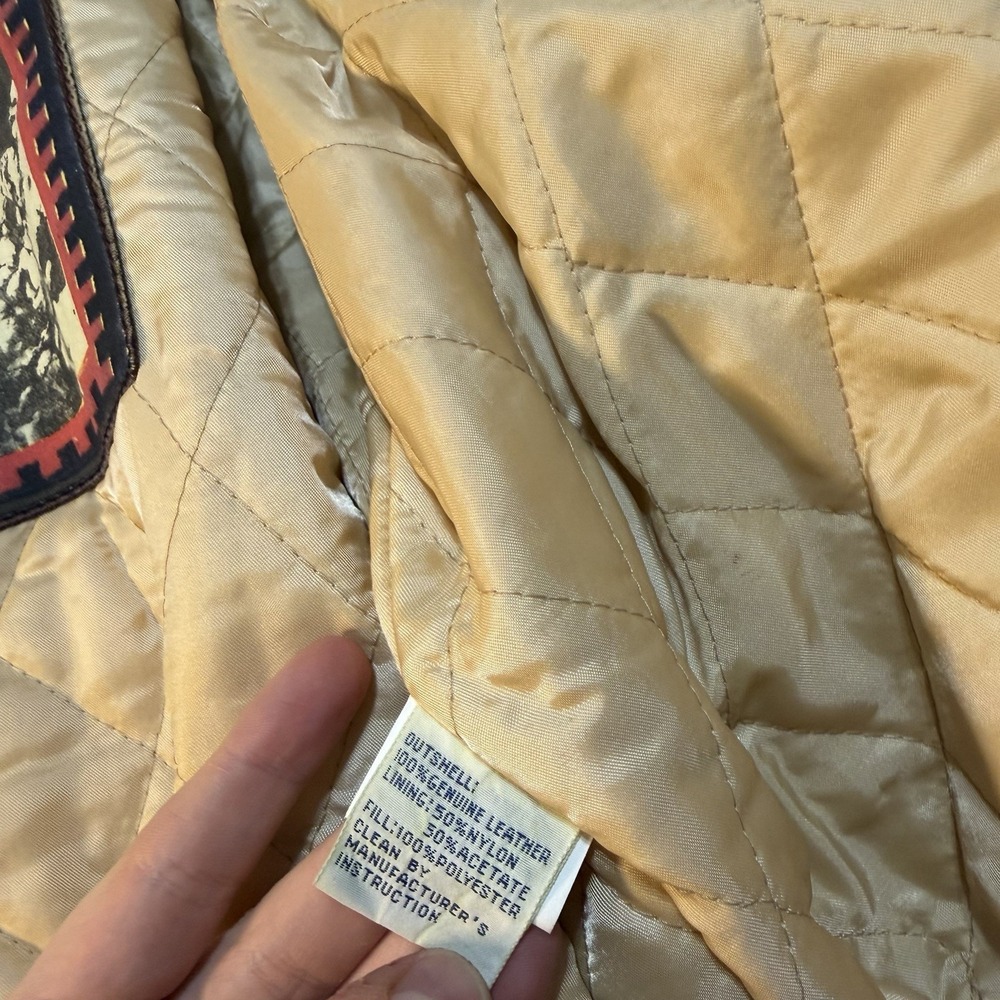 VTG Avirex Snuk & Fox Bomber Jacket Genuine Leather American Flight Jacket Men L - Picture 12 of 12